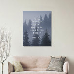 Lienzo De Imitación Crear su propio paisaje natural de cotización<br><div class="desc">Crea tu propia cita personalizado de arte de pared de impresión de lienzo falso. Incluye tipografía de máquina de escribir minimalista y fondo de paisaje natural del bosque húmedo.</div>