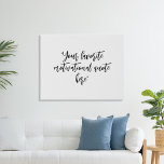 Lienzo De Imitación Crear su propio presupuesto de caligrafía<br><div class="desc">Crea tu propio arte de pared de comillas personalizados. Incluye tipografía minimalista de escritura caligráfica.</div>