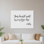Lienzo De Imitación Crear su propio presupuesto de caligrafía<br><div class="desc">Crea tu propio arte de pared de comillas personalizados. Incluye tipografía minimalista de escritura caligráfica.</div>