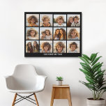 Lienzo De Imitación Crear un Collage de fotos Personalizado con 12 fot<br><div class="desc">Puede cambiar el color de fondo - Usa tu foto o fotos favoritas para hacer un toque divertido para compartir con tus amigos.</div>