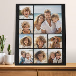 Lienzo De Imitación Crear un Collage de fotos Personalizado con 9 foto<br><div class="desc">Puede cambiar el color de fondo — Usa tu foto o fotos favoritas para hacer un toque divertido para compartir con amigos.</div>