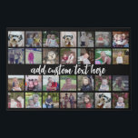 Lienzo De Imitación Cuadrícula de 28 Collages de fotos - Texto manuscr<br><div class="desc">Usa 28 fotos SQUARE para crear un collage de fotos personal. Este diseño moderno y limpio incluye un bloque de texto en una fuente de escritura moderna para agregar un nombre o un nombre de familia. El color de fondo se puede cambiar en el área personalizar. ***Para obtener los mejores...</div>