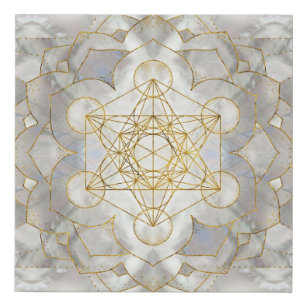 Lienzo De Imitación Cubo de Metatrón en loto Geometría Sagrada