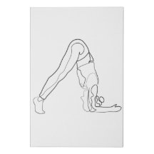 Dibujo de líneas Minimalistas de yoga de una sola