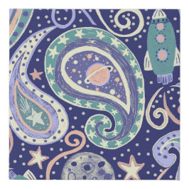 Lienzo De Imitación Diseño de galaxia espacial retro