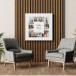 Lienzo De Imitación Elegante boda moderno de collage de fotos mínimo<br><div class="desc">Elegante y moderno collage de fotos minimalista personalizado boda líneas simples líneas limpias familiares impresión de regalo.</div>