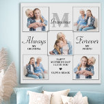 Lienzo De Imitación Elegante Collage de fotos GRANDMA personalizado 5<br><div class="desc">Sorprende a tu abuela este Día de la Madre con un poema exclusivo de la abuela y un lienzo monograma personalizado de 5 fotos. "Siempre mi abuela, para siempre mi amigo" Personaliza esta placa de la abuela con fotos, mensajes y nombres favoritos. Visite nuestra colección para ver los mejores regalos...</div>