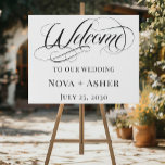 Lienzo De Imitación Elegante, Elegante, Sencillo, Acogida Boda Moderna<br><div class="desc">Bienvenido a sus huéspedes con un estilo atemporal usando la elegante imagen elegante, sencilla y moderna de Boda de bienvenida Faux Canvas Print. Este cartel de bienvenida horizontal boda presenta un diseño minimalista que se combina a la perfección con cualquier tema de boda o evento, desde clásico hasta contemporáneo. Personalizada...</div>