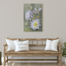 Ellis Rowan Blue Water Lily Vintage Flowers