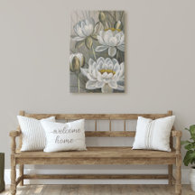 Ellis Rowan White Water Lily Vintage Flowers