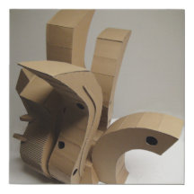 Escultura de cartón de inspiración Frank Gehry
