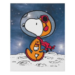 Lienzo De Imitación ESPACIO   Astronauta Snoopy