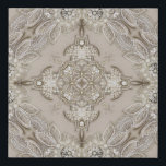 Lienzo De Imitación Estilo Art Deco Glamoroso Vintage Gris Beige<br><div class="desc">Decoración Art Decó Glamorosa Vintage Gris Beige de la casa. Los detalles de diseño diamante de imitación se simulan en las obras de arte. Este producto no será fabricado con piedras preciosas de imitación reales.</div>