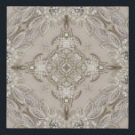 Lienzo De Imitación Estilo Art Deco Glamoroso Vintage Gris Beige<br><div class="desc">Decoración Art Decó Glamorosa Vintage Gris Beige de la casa. Los detalles de diseño diamante de imitación se simulan en las obras de arte. Este producto no será fabricado con piedras preciosas de imitación reales.</div>