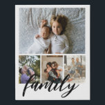 Lienzo De Imitación Familia de Collage de fotos de texto y fotografía<br><div class="desc">Haz una imagen personalizada de la familia Photo keepsake wall art - Faux Wrapped Canvas Print de Ricaso - agrega tus propias fotos y texto - collage de fotos keepsake regalos</div>