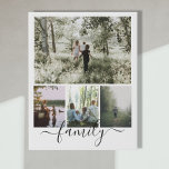 Lienzo De Imitación Familia de Collage de fotos de texto y fotografía<br><div class="desc">Haz una imagen personalizada de la familia Photo keepsake wall art - Faux Wrapped Canvas Print de Ricaso - agrega tus propias fotos y texto - collage de fotos keepsake regalos</div>