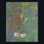 Lienzo De Imitación Farm Garden Sunflowers, de Gustav Klimt Painting<br><div class="desc">Obra maestra del pintor imperial austriaco Gustav Klimt : Jardín de granja con girasoles</div>