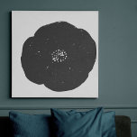 Lienzo De Imitación Flor negra y blanca contemporánea Artsy<br><div class="desc">Añade un poco de arte audaz a cualquier pared de tu casa u oficina con este minimalista diseño botánico falso de una flor de amapola en blanco y negro.</div>
