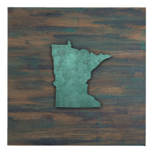 Lienzo De Imitación Forma de Minnesota Verde azulada Rusa
