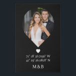 Lienzo De Imitación Foto Monograma Romántico Corazón Coordina Moderno<br><div class="desc">Fotografía Monograma Romántico Corazón Coordina Modern Faux Canvas Print Wall Art incluye tu foto favorita con tus coordenadas monográficas y personalizados de longitud y latitud que son especiales para ti en la tipografía de escritura moderna. Un regalo perfecto para bodas, cumpleaños, Navidades, El día de San Valentín, aniversario y mucho...</div>