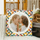 Lienzo De Imitación Foto personalizado Moderna Colorida Personalizada<br><div class="desc">Foto personalizado Arte de tela personalizada de color moderno con un diseño geométrico moderno y colorido con tu foto favorita en el centro. FOTO TIP: céntrate tu foto antes de subir a Zazzle. Diseñado por Evco Studio www.zazzle.com/store/evcostudio</div>