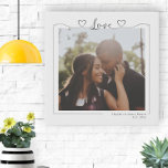 Lienzo De Imitación Fotografía personalizada de Love Heart y tipografí<br><div class="desc">El tema del corazón de amor Fotografía personalizada y arte en la pared de la tipografía de texto - Faux Wrapped Canvas Print de Ricaso - agrega tu propia fotografía y texto a este gran lienzo falso</div>
