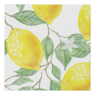 Lienzo De Imitación Fruta limón acuarela