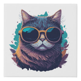 Lienzo De Imitación Gato de Guay con gafas de sol - mejor regalo para