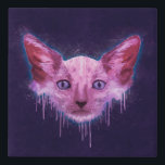 Lienzo De Imitación Gato de Pop Art Lykoi Werewolf<br><div class="desc">Una pintura digital textural de la cabeza de un gato likoi con arañazos,  salpicaduras y goteo sobre un fondo áspero y texturado.</div>