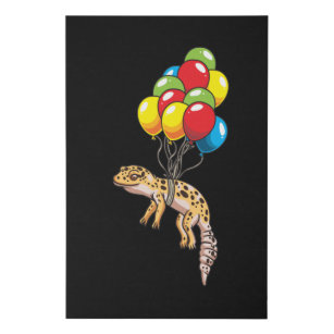 Lienzo De Imitación Gecko leopardo con regalo de globos