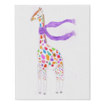 Giraffe colorida con bufanda