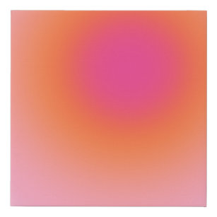 Lienzo De Imitación Gradiente del amanecer - Naranja rosado beige