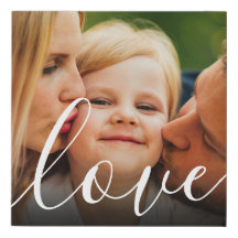 Guión de amor de foto de familia simple y elegante