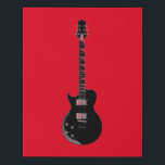 Lienzo De Imitación Guitarra eléctrica de pop negro rojo<br><div class="desc">Instrumentos musicales Diseños gráficos Ilustraciones</div>