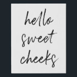 Lienzo De Imitación Hola Cheek Sweek Funny Toilet Baño<br><div class="desc">¡Hola,  mejillas dulces! Un divertido letrero de inodoros,  perfecto para tu cuarto de baño.</div>