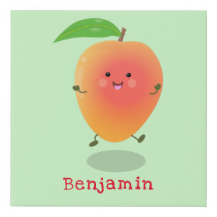 Lienzo De Imitación Ilustracion de personalizado amarillo de mango ale