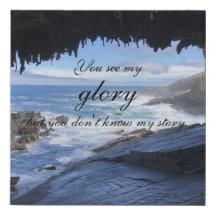 Imagen de la playa con cita cristiana