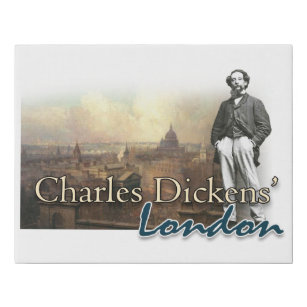 Lienzo De Imitación Imagen impresa de Charles Dickens en Londres