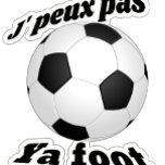 Lienzo De Imitación Je peux pas ya pie<br><div class="desc">Imitation canevas au motif fan de foot,  je peux pas ya foot,  une idée de cadeau original pour un fan de foot</div>