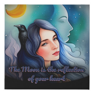Lienzo De Imitación La luna es un reflejo de tu corazón
