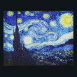 Lienzo De Imitación La Noche Starry De Van Gogh<br><div class="desc">Pintura de aceite del maestro holandés Vincent Van Gogh (1853-1890) Probablemente su pintura más famosa, Van Gogh pintó "La noche estrellada" en 1889 de memoria mientras estaba en un asilo en Francia donde se registró para la depresión. La escena representa la vista desde la ventana de su habitación. En la...</div>