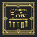 Lienzo De Imitación La prohibición terminó con el oro Art Deco de 20<br><div class="desc">Añade el ambiente de los años 20 a la pared de tu caverna Man,  She Shed,  Bar o Den. Ver mi tienda para muchos más regalos de Man Cave y She Shed, </div>