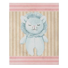 Lienzo De Imitación León lindo raya rosa