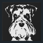 Lienzo De Imitación Lona envuelta negra y blanca del Schnauzer falsa<br><div class="desc">Adorne su propio hogar con esta falsa impresión envuelta de la lona del schnauzer o délo como regalo del estreno de una casa a un amante especial del schnauzer en su vida. Este diseño blanco y negro intrépido y hermoso del arte pop de la plantilla captura verdad las características únicas...</div>