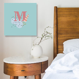 Lienzo De Imitación Monograma Personalizado estilo boho