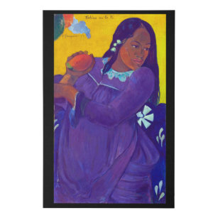 Lienzo De Imitación Mujer con un mango, Gauguin