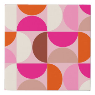 Lienzo De Imitación Naranja rosa del patrón abstracto moderno de media