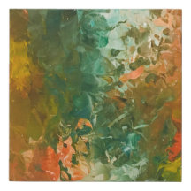 Naranja verde rotura tela pintura mural de pintura