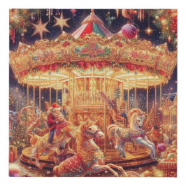 Lienzo De Imitación Navidades Carousel Joy' Faux Wrapvas Imprimir tela