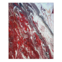 Negro rojo negro abstracto acrílico2